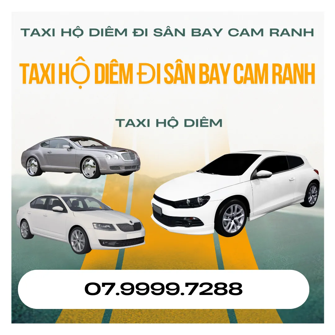 Taxi Hộ Diêm 2 xe sân bay cam ranh về hộ diêm