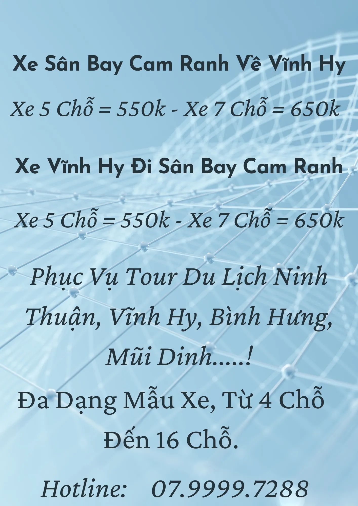 Xe Sân Bay Cam Ranh Đi Vĩnh Hy 4 Giá Cước Xe Sân Bay Cam Ranh Về Vĩnh Hy